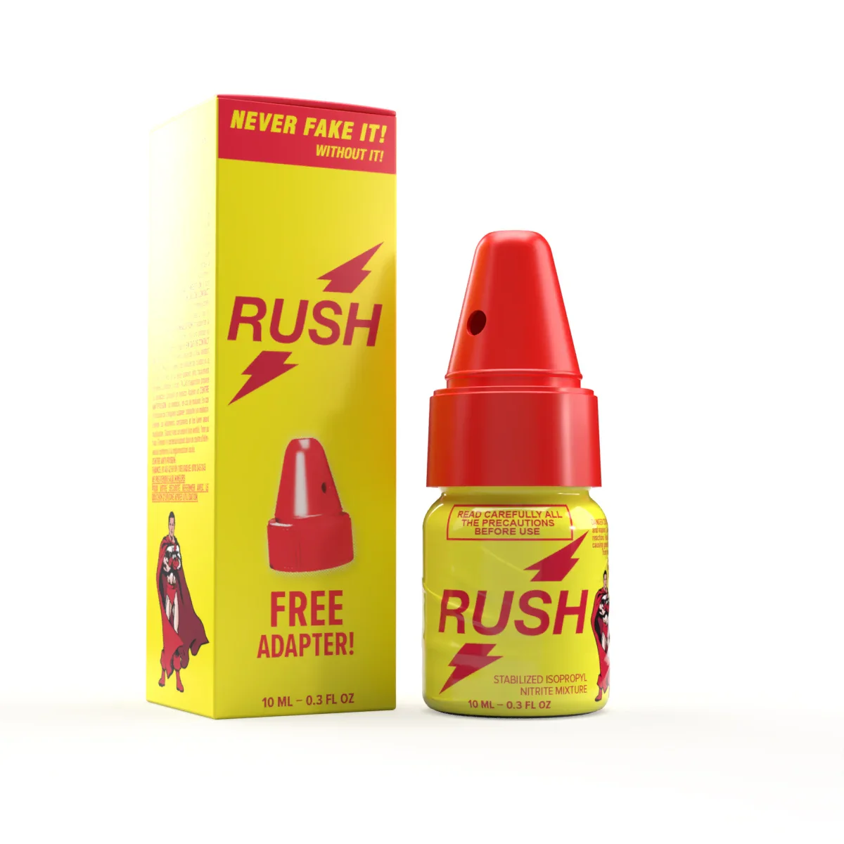Poppers Rush 10ml com Adaptador